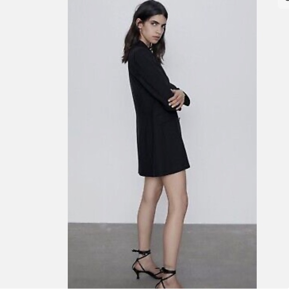 ZARA BLACK FROCK COAT SIZE SMALL - Picture 4 of 9